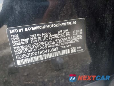 Zdjęcie 13 z 13 samochodu: 2024 BMW X3 VIN:5UX53DP01R9V10889 - miniatura