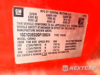 Zdjęcie 12 z 12 samochodu: 2016 CHEVROLET SILVERADO C2500 HEAVY DUTY VIN:1GC1CUEG2GF138624 - miniatura