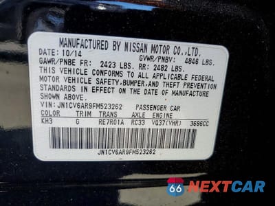Zdjęcie 12 z 12 samochodu: 2015 INFINITI Q40 BASE VIN:JN1CV6AR9FM523262 - miniatura