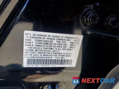 Zdjęcie 12 z 12 samochodu: 2013 ACURA MDX VIN:2HNYD2H26DH503374 - miniatura