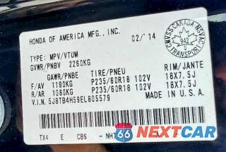 Zdjęcie 10 z 10 samochodu: 2014 ACURA RDX TECHNOLOGY VIN:5J8TB4H59EL805579 - miniatura