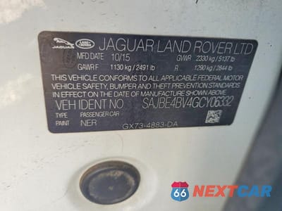 Zdjęcie 12 z 12 samochodu: 2016 JAGUAR XF PRESTIGE VIN:SAJBE4BV4GCY06332 - miniatura