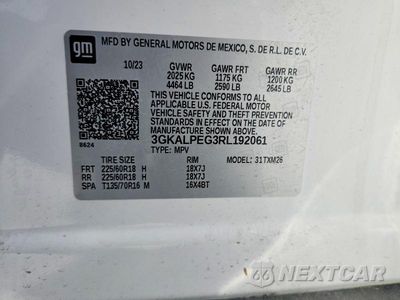 Zdjęcie 13 z 13 samochodu: 2024 GMC TERRAIN SLT VIN:3GKALPEG3RL192061 - miniatura