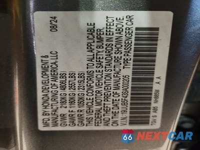 Zdjęcie 12 z 12 samochodu: 2025 ACURA TLX TECHNOLOGY VIN:19UUB5F43SA000205 - miniatura