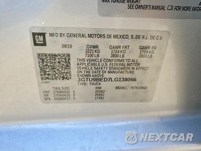Zdjęcie 12 z 12 samochodu: 2020 GMC SIERRA K1500 SLE VIN:3GTU9BED7LG138066 - miniatura