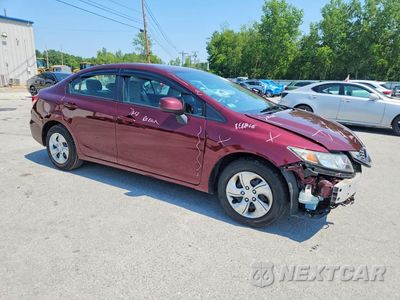 Czwarte zdjęcie samochodu z boku: 2013 HONDA CIVIC LX VIN:2HGFB2F5XDH586289 - miniatura