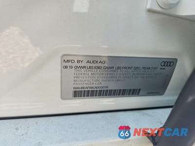Zdjęcie 12 z 12 samochodu: 2020 AUDI A8 L VIN:WAU8EAF88LN003076 - miniatura