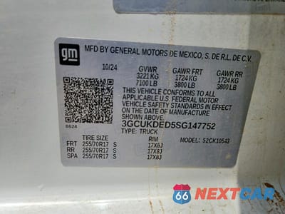 Zdjęcie 12 z 12 samochodu: 2025 CHEVROLET SILVERADO K1500 LT VIN:3GCUKDED5SG147752 - miniatura