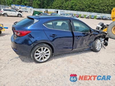 Trzecie zdjęcie samochodu z tyłu: 2017 MAZDA 3 TOURING VIN:3MZBN1L37HM145385 - miniatura