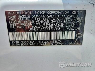 Zdjęcie 12 z 12 samochodu: 2017 LEXUS IS 200T VIN:JTHBA1D22H5055053 - miniatura