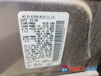 Zdjęcie 13 z 13 samochodu: 2010 NISSAN ROGUE S VIN:JN8AS5MV8AW112923 - miniatura