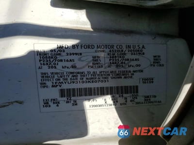 Zdjęcie 13 z 13 samochodu: 2003 FORD ESCAPE XLT VIN:1FMYU93103KE07031 - miniatura