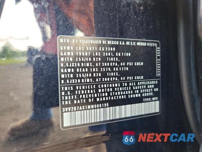Zdjęcie 12 z 12 samochodu: 2021 VOLKSWAGEN TIGUAN SE VIN:3VV2B7AX1MM066195 - miniatura