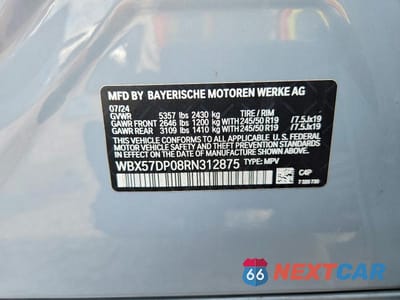 Zdjęcie 13 z 13 samochodu: 2024 BMW X3 XDRIVE30I VIN:WBX57DP08RN312875 - miniatura