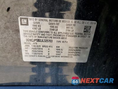 Zdjęcie 13 z 13 samochodu: 2018 CHEVROLET TRAX 1LT VIN:3GNCJPSB2JL325763 - miniatura