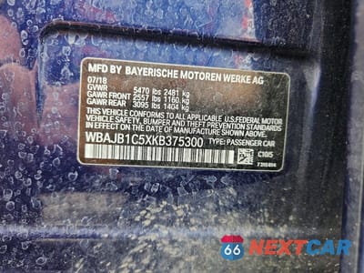 Zdjęcie 12 z 12 samochodu: 2019 BMW 530XE VIN:WBAJB1C5XKB375300 - miniatura