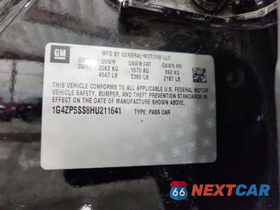 Zdjęcie 13 z 13 samochodu: 2017 BUICK LACROSSE ESSENCE VIN:1G4ZP5SS8HU211641 - miniatura