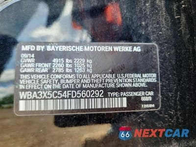 Zdjęcie 12 z 12 samochodu: 2015 BMW 328 XIGT VIN:WBA3X5C54FD560292 - miniatura