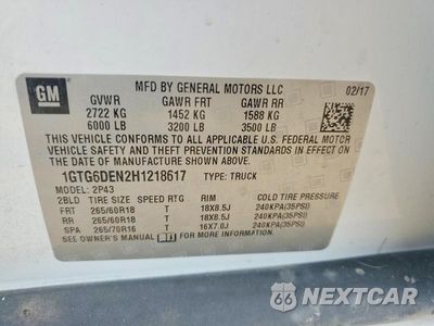 Zdjęcie 13 z 13 samochodu: 2017 GMC CANYON SLT VIN:1GTG6DEN2H1218617 - miniatura