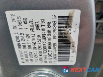 Zdjęcie 12 z 12 samochodu: 2010 ACURA TSX VIN:JH4CU4F66AC002337 - miniatura