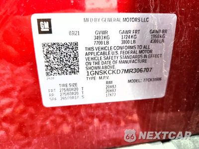 Zdjęcie 13 z 13 samochodu: 2021 CHEVROLET SUBURBAN K1500 LT VIN:1GNSKCKD7MR306707 - miniatura