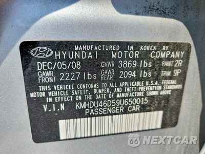 Zdjęcie 12 z 12 samochodu: 2009 HYUN ELANTRA VIN:KMHDU46D59U650015 - miniatura