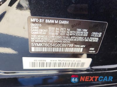 Zdjęcie 14 z 14 samochodu: 2016 BMW X5 M VIN:5YMKT6C54G0C89799 - miniatura