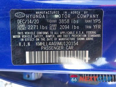 Zdjęcie 13 z 13 samochodu: 2021 HYUNDAI ELANTRA SE VIN:KMHLL4AG9MU120154 - miniatura