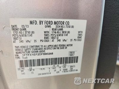 Zdjęcie 13 z 13 samochodu: 2013 FORD F150 SUPER CAB VIN:1FTFX1EF2DFB80268 - miniatura