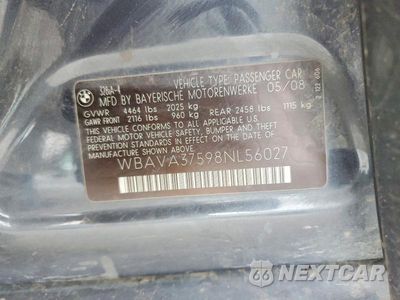 Zdjęcie 23 z 24 samochodu: 2008 BMW 328I VIN:WBAVA37598NL56027 - miniatura