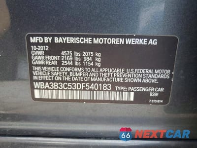 Zdjęcie 12 z 12 samochodu: 2013 BMW 328 XI VIN:WBA3B3C53DF540183 - miniatura