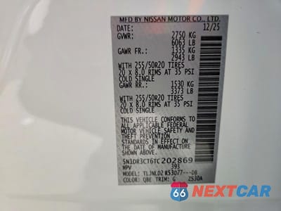 Zdjęcie 12 z 12 samochodu: 2026 NISSAN PATHFINDER SL VIN:5N1DR3CT6TC202869 - miniatura