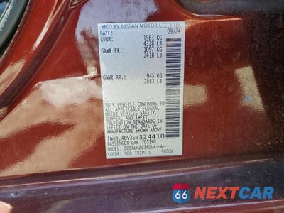Zdjęcie 12 z 12 samochodu: 2025 NISSAN ALTIMA SV VIN:1N4BL4DV3SN324410 - miniatura
