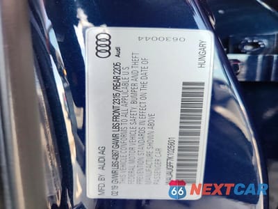 Zdjęcie 13 z 13 samochodu: 2019 AUDI A3 PREMIUM VIN:WAUAUGFF7K1025601 - miniatura