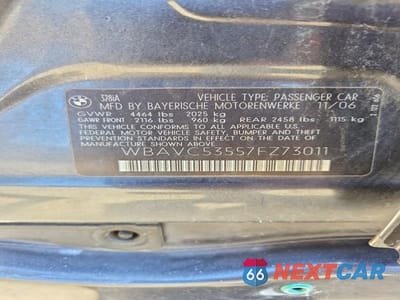 Zdjęcie 12 z 12 samochodu: 2007 BMW 328 I SULEV VIN:WBAVC53557FZ73011 - miniatura