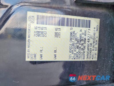 Zdjęcie 12 z 12 samochodu: 2014 NISSAN MAXIMA 3.5 SV VIN:1N4AA5APXEC482773 - miniatura