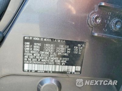 Zdjęcie 13 z 13 samochodu: 2016 HONDA HR-V EX VIN:3CZRU5H5XGM715605 - miniatura