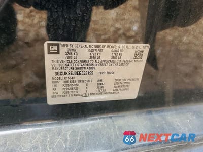 Zdjęcie 12 z 12 samochodu: 2014 CHEVROLET SILVERADO K1500 LTZ VIN:3GCUKSEJ8EG322199 - miniatura