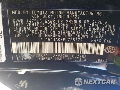 Zdjęcie 13 z 13 samochodu: 2023 TOYOTA CAMRY SE VIN:4T1G11AKXPU735777 - miniatura