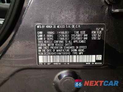 Zdjęcie 13 z 13 samochodu: 2017 HONDA HR-V EX VIN:3CZRU6H51HM708940 - miniatura