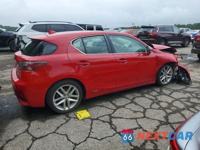 Trzecie zdjęcie samochodu z tyłu: 2014 LEXUS CT 200 VIN:JTHKD5BH0E2201257 - miniatura