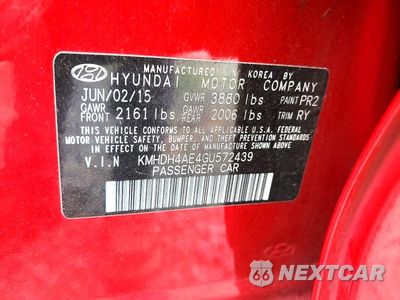 Zdjęcie 12 z 12 samochodu: 2016 HYUNDAI ELANTRA VALUE EDITION VIN:KMHDH4AE4GU572439 - miniatura