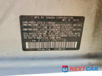 Zdjęcie 14 z 14 samochodu: 2023 SUBARU CROSSTREK SPORT VIN:JF2GTHSC2PH227196 - miniatura