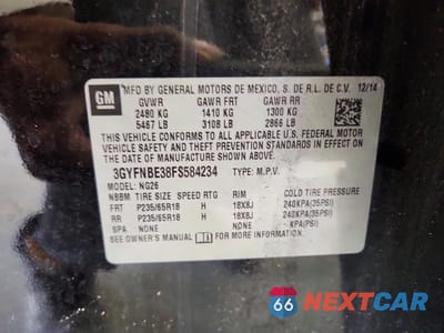 Zdjęcie 13 z 13 samochodu: 2015 CADILLAC SRX LUXURY COLLECTION VIN:3GYFNBE38FS584234 - miniatura