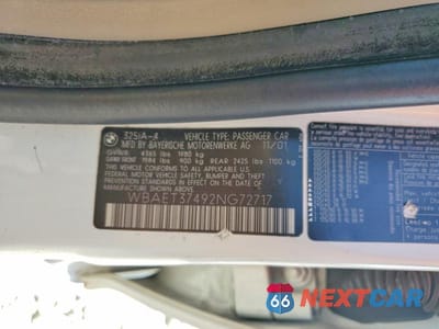 Zdjęcie 12 z 12 samochodu: 2002 BMW 3 SERIES 325 I VIN:WBAET37492NG72717 - miniatura