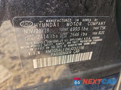 Zdjęcie 12 z 12 samochodu: 2019 GENESIS G70 ADVANCED VIN:KMTG54LE8KU032156 - miniatura