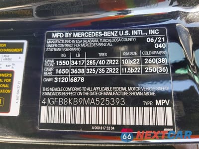 Zdjęcie 13 z 13 samochodu: 2021 MERCEDES-BENZ GLE 63 AMG 4MATIC VIN:4JGFB8KB9MA525393 - miniatura