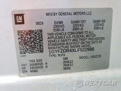 Zdjęcie 13 z 13 samochodu: 2020 CADILLAC XT4 PREMIUM LUXURY VIN:1GYFZDR4XLF022998 - miniatura