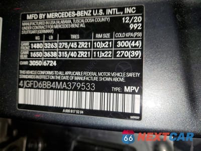 Zdjęcie 13 z 13 samochodu: 2021 MERCEDES-BENZ GLE COUPE AMG 53 4MATIC VIN:4JGFD6BB4MA379533 - miniatura