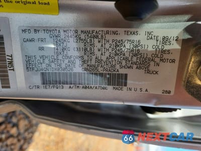 Zdjęcie 12 z 12 samochodu: 2013 TOYOTA TACOMA DOUBLE CAB PRERUNNER VIN:5TFJU4GN1DX030526 - miniatura